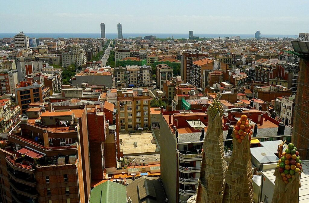 Barcelona city view