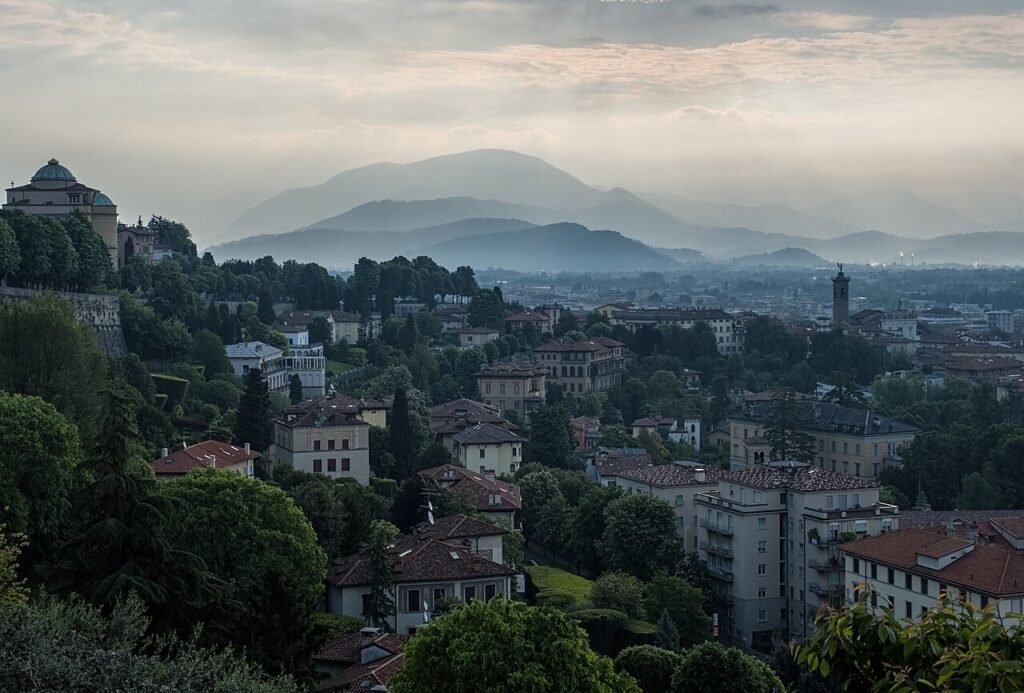 Bergamo city view