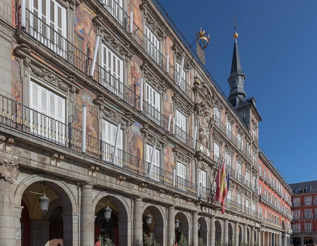 Arcades and the Casa de la Panadería on Madrid’s Plaza Mayor