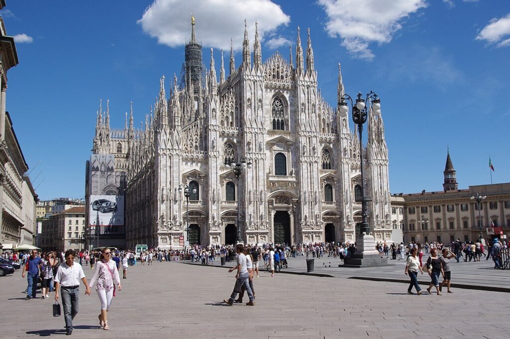 Milan Cathedral viewed from Piazza del Duomo